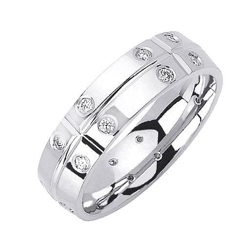 0.40ct 14K or 18K White Gold Diamond Ring