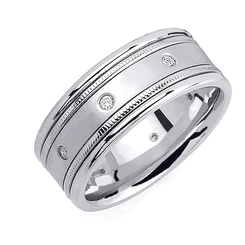 0.16ct 14K or 18K White Gold Diamond Ring