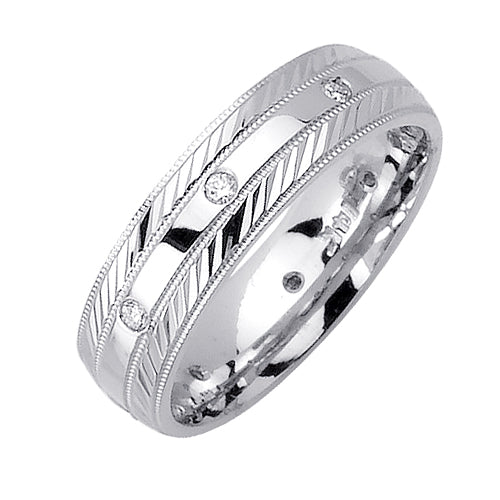 0.16ct 14K or 18K White Gold Diamond Ring