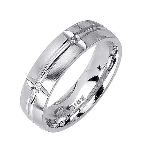 0.12ct 14K or 18K White Gold Diamond Ring