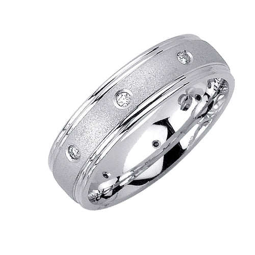 0.16ct 14K or 18K White Gold Diamond Ring