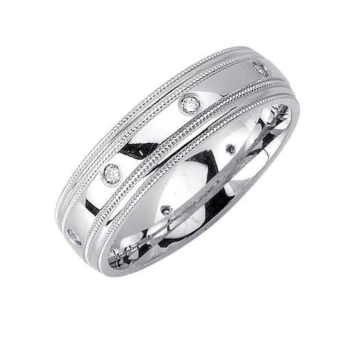 0.16ct 14K or 18K White Gold Diamond Ring