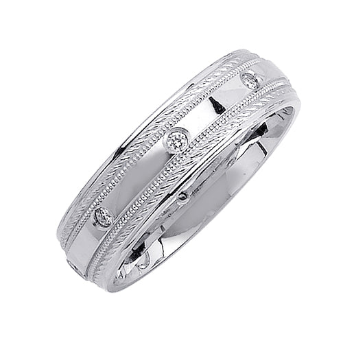 0.16ct 14K or 18K White Gold Diamond Ring