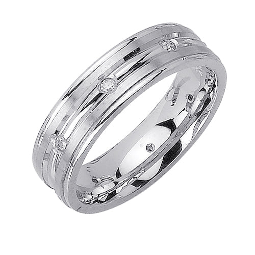 0.16ct 14K or 18K White Gold Diamond Ring