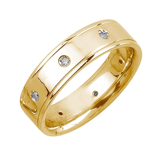 0.16ct 14K or 18K Yellow Gold Diamond Ring