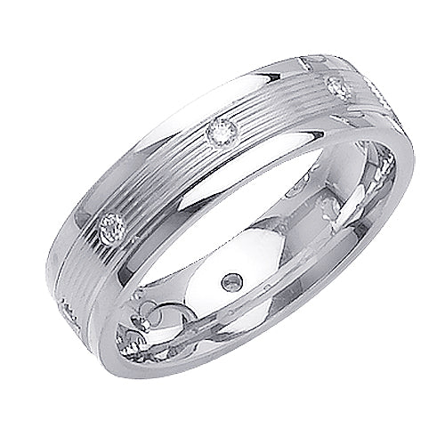 0.16ct 14K or 18K White Gold Diamond Ring
