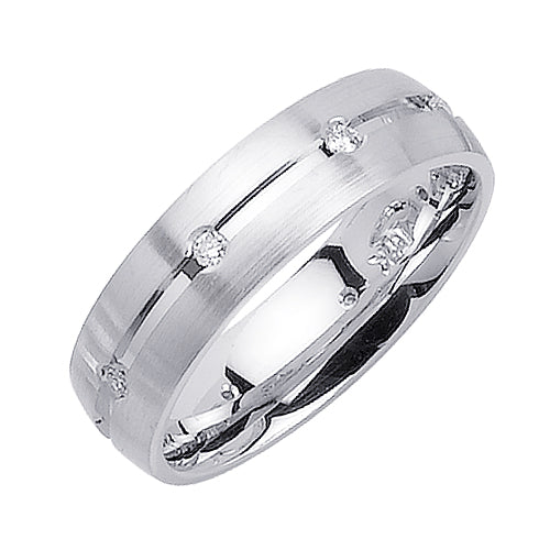 0.16ct 14K or 18K White Gold Diamond Ring