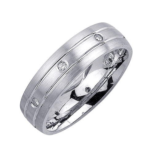 0.16ct 14K or 18K White Gold Diamond Ring