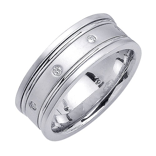 0.16ct 14K or 18K White Gold Diamond Ring