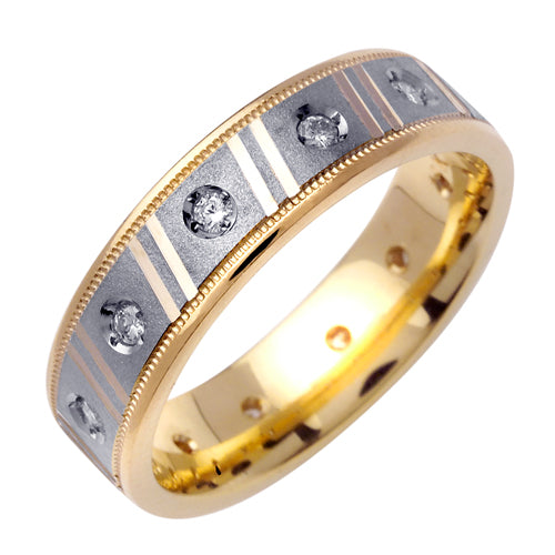 0.24ct 14K or 18K Two-Tone Gold Diamond Ring