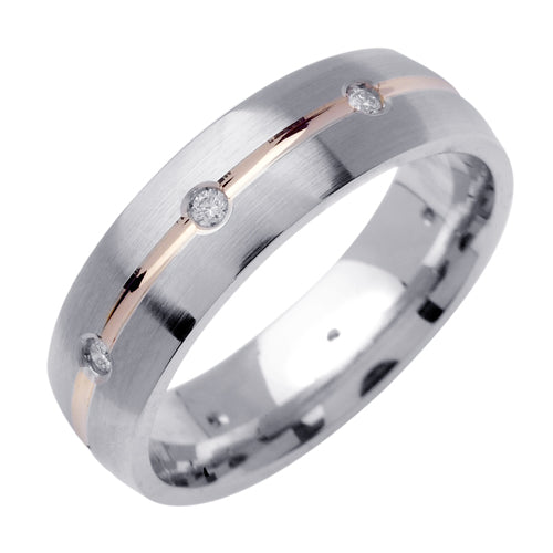 0.16ct 14K or 18K Two-Tone Gold Diamond Ring