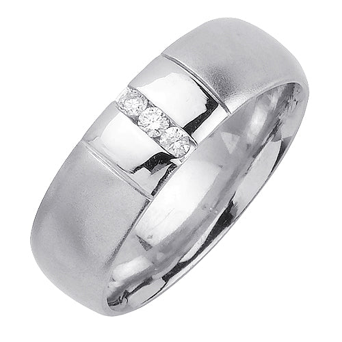 0.12ct 14K or 18K White Gold Diamond Ring