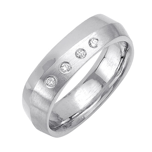 0.08ct 14K or 18K White Gold Diamond Ring