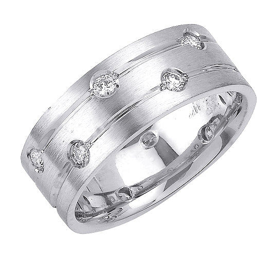 0.54ct 14K or 18K White Gold Diamond Ring