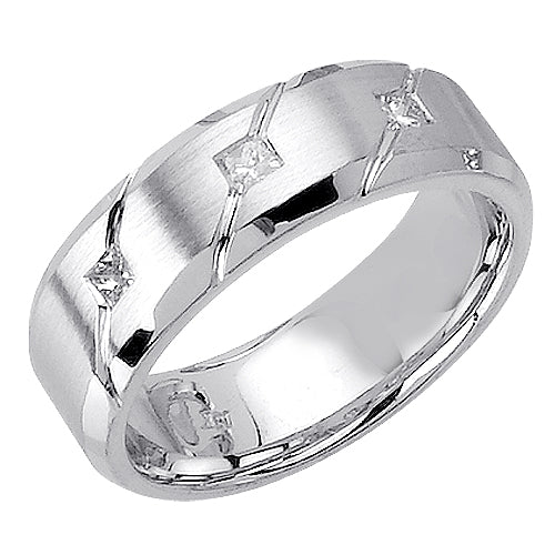 0.21ct 14K or 18K White Gold Diamond Ring