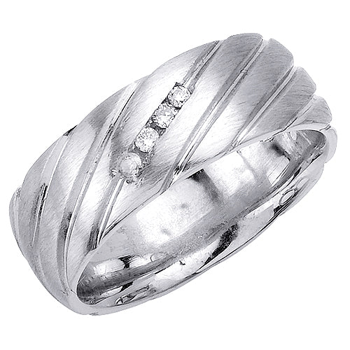 0.08ct 14K or 18K White Gold Diamond Ring