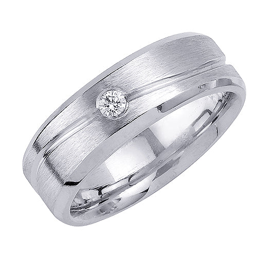 0.08ct 14K or 18K White Gold Diamond Ring