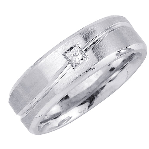 0.12ct 14K or 18K White Gold Diamond Ring