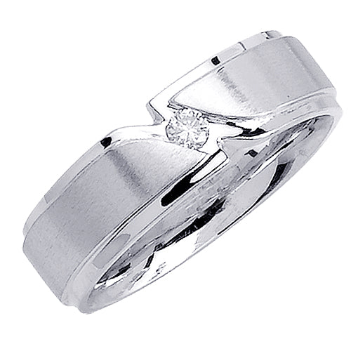 0.10ct 14K or 18K White Gold Diamond Ring