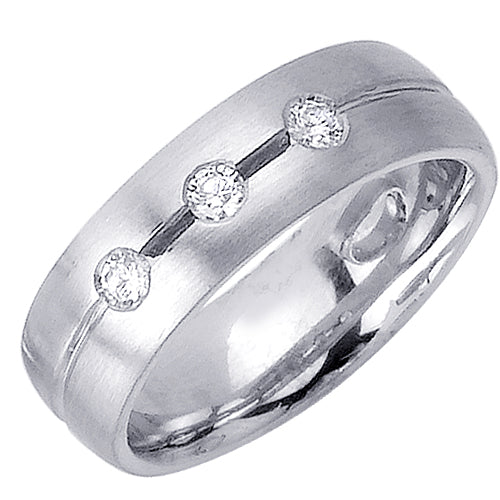 0.24ct 14K or 18K White Gold Diamond Ring