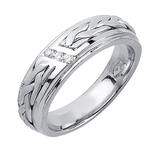 0.09ct 14K or 18K White Gold Diamond Ring