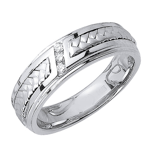 0.09ct 14K or 18K White Gold Diamond Ring
