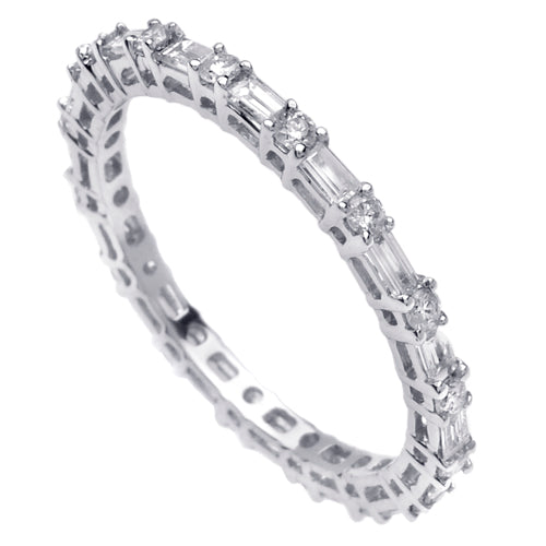 0.75ct 14K or 18K White Gold Diamond Ring