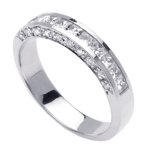 0.80ct 14K or 18K White Gold Diamond Ring