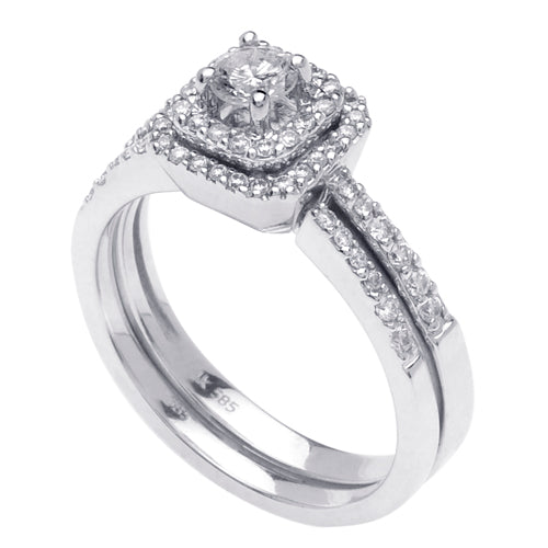 0.75ct 14K or 18K White Gold Diamond Ring