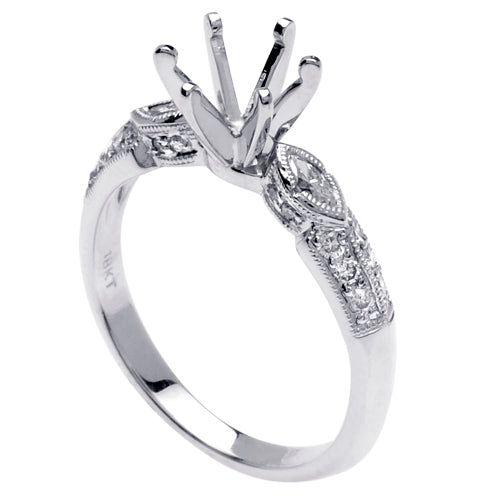 0.29ct 14K or 18K White Gold Diamond Ring