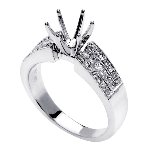 0.45ct 14K or 18K White Gold Diamond Ring