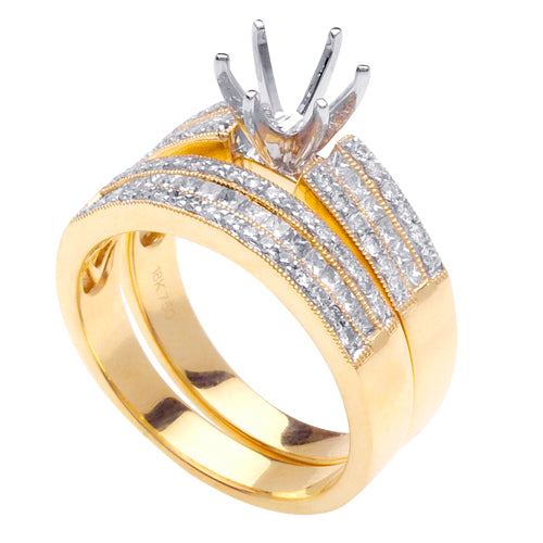 1.10ct 14K or 18K Two-Tone Gold Diamond Ring