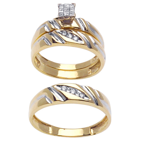 0.30ct 14K or 18K Two-Tone Gold Diamond Rings