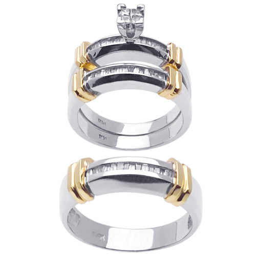 1.25ct 14K or 18K Two-Tone Gold Diamond Rings