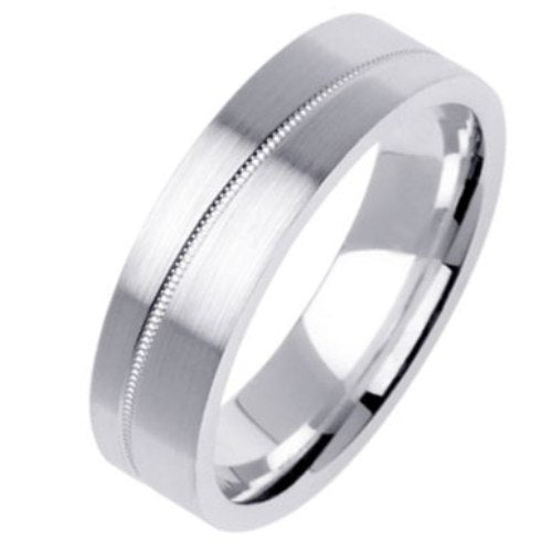 14K or 18K White Gold Traditional Ring