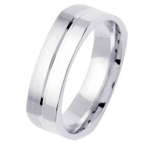 14K or 18K White Gold Traditional Ring