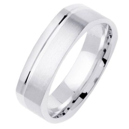 14K or 18K White Gold Traditional Ring