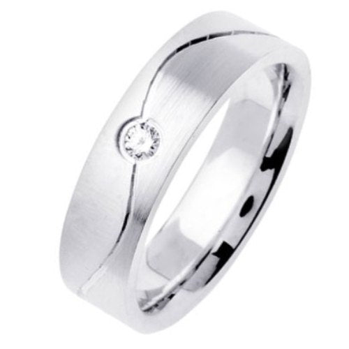 0.08ct 14K or 18K White Gold Diamond Ring