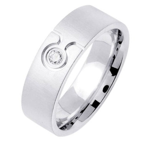 0.08ct 14K or 18K White Gold Diamond Ring