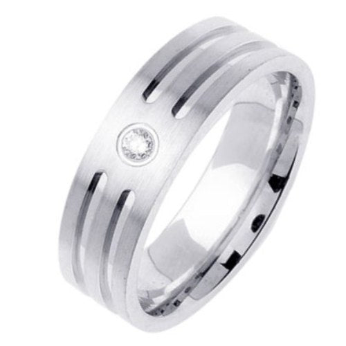 0.08ct 14K or 18K White Gold Diamond Ring