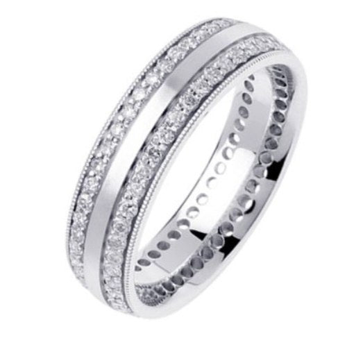 0.96ct 14K or 18K White Gold Diamond Ring