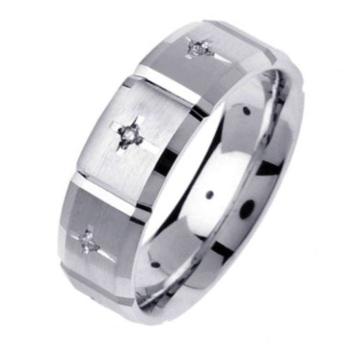 0.08ct 14K or 18K White Gold Diamond Ring