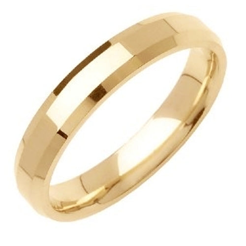 4MM 14K or 18K Yellow Gold Traditional Ring