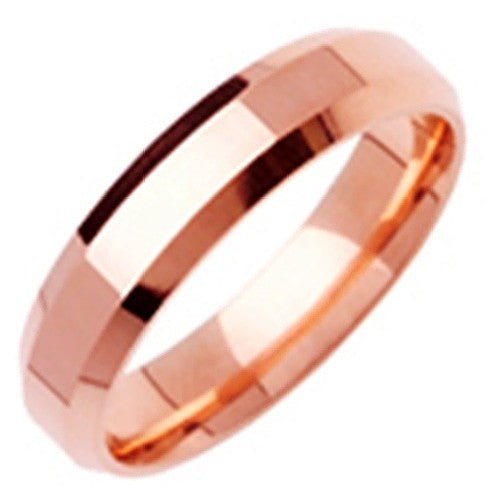 4MM 14K or 18K Rose Gold Traditional Ring