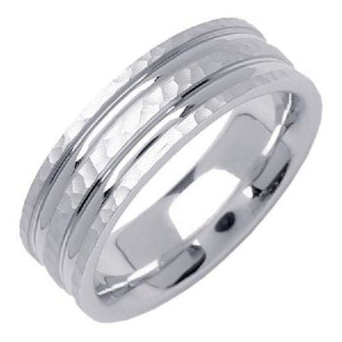 6mm 14K or 18K White Gold Traditional Ring