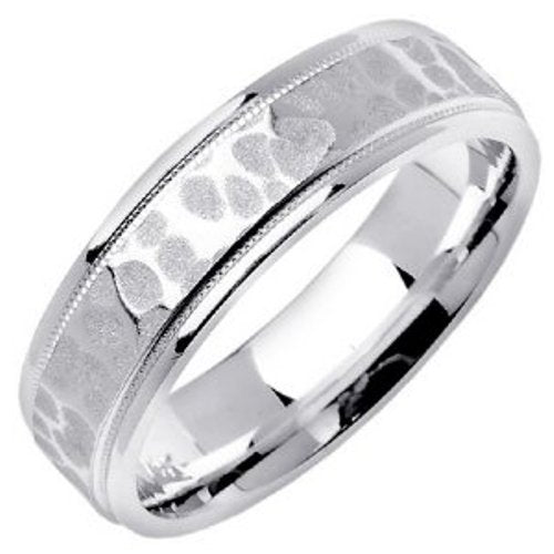 14K or 18K White Gold Traditional Ring