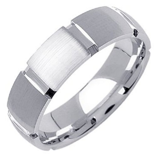 14K or 18K White Gold Traditional Ring