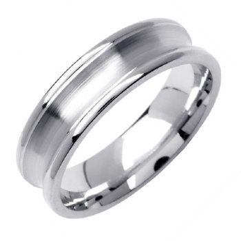 14K or 18K White Gold Traditional Ring