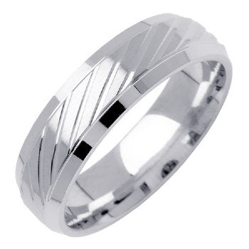 14K or 18K White Gold Traditional Ring