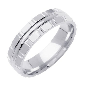 14K or 18K White Gold Traditional Ring